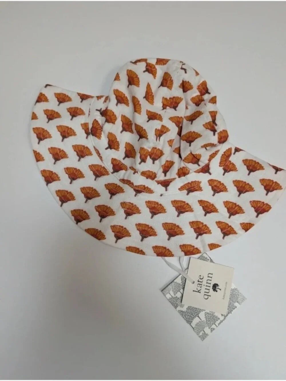 Organic cotton Small Marigolds Floral Sun Hat Large